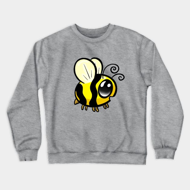 Little Bumble Bee Cartoon Illustration Crewneck Sweatshirt by Squeeb Creative